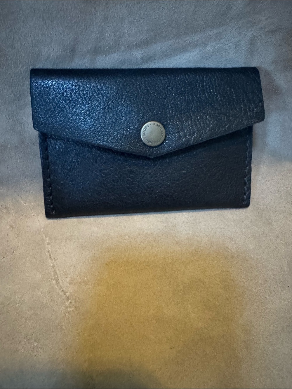 PLG Pebbled Black Mini Envelope Wallet